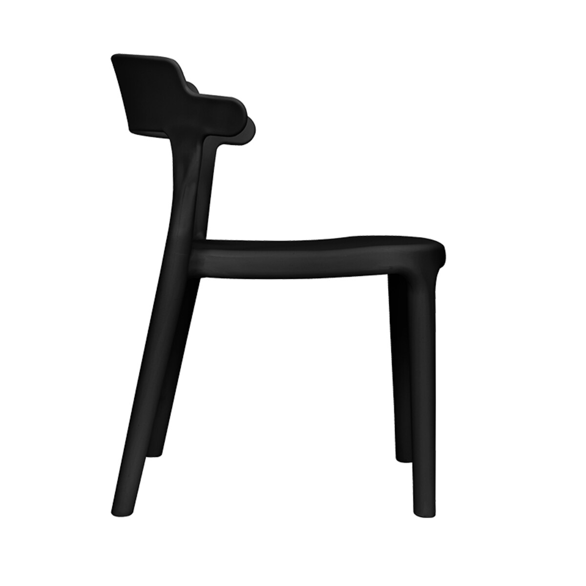 Krzesełko dla dzieci plastikowe z oparciem dziecięce czarne