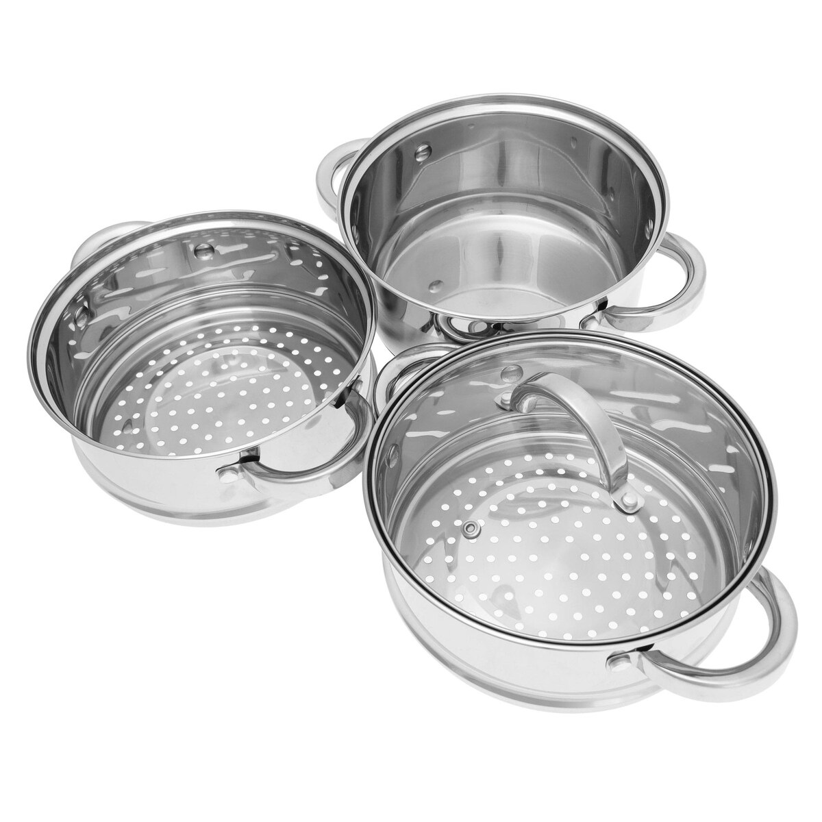 Zestaw garnków do gotowania na parze 20cm 4 ele garnki parowar KLAUSBERG