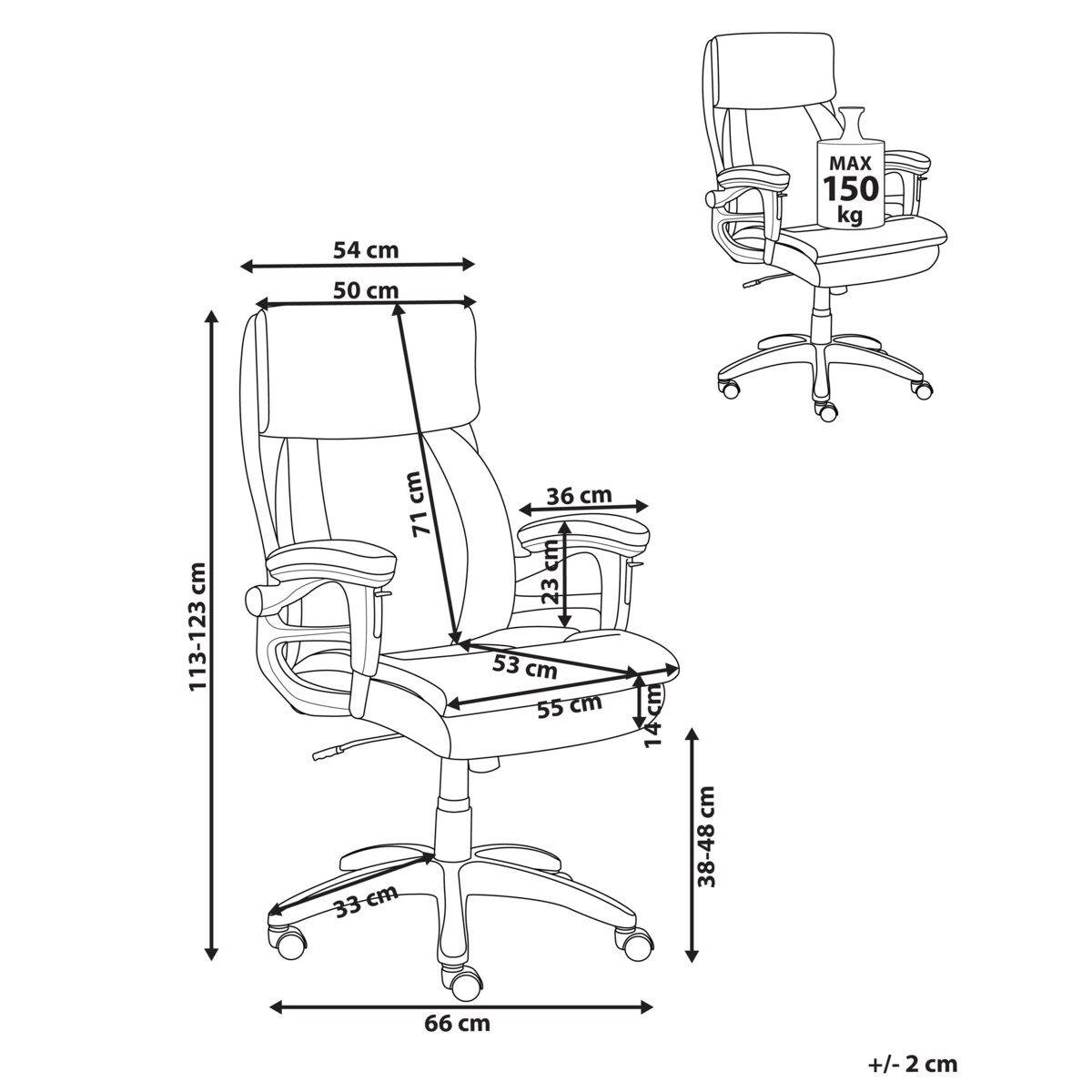 Fotel biurowy Obrotowy GALLANT Ekoskóra Beżowy