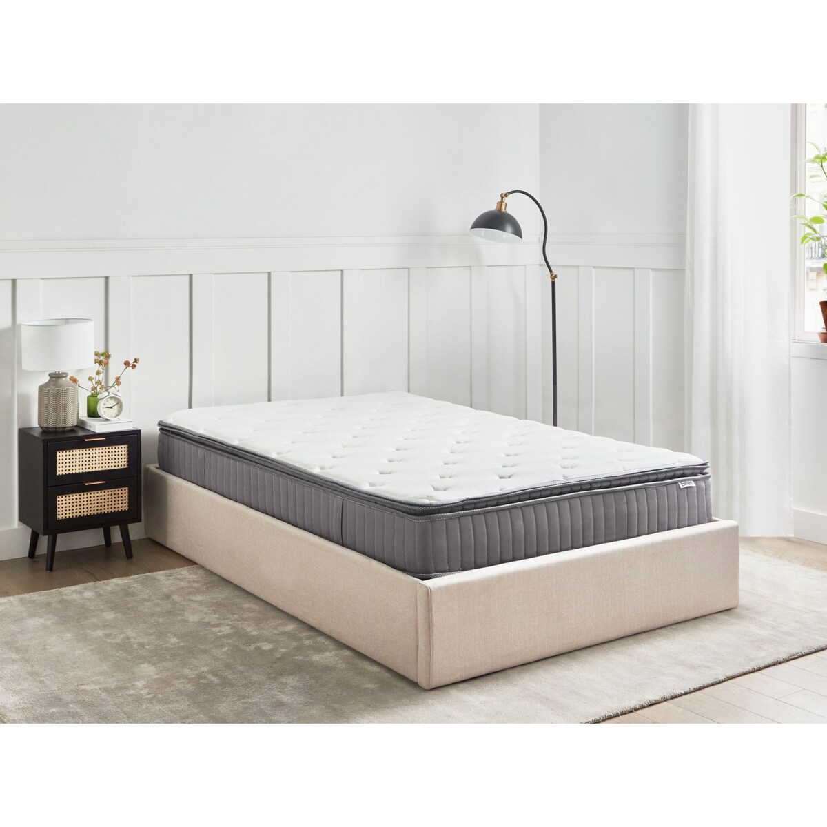 Materac kieszeniowy z żelem i pianką termoelastyczną PLEASANT H2/3 średnio twardy 120 x 200 cm
