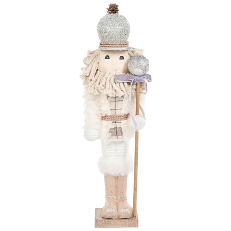 Zestaw 2 figurek dekoracyjnych ALANIEMI 52/79 cm Dziadek do orzechów Beżowy