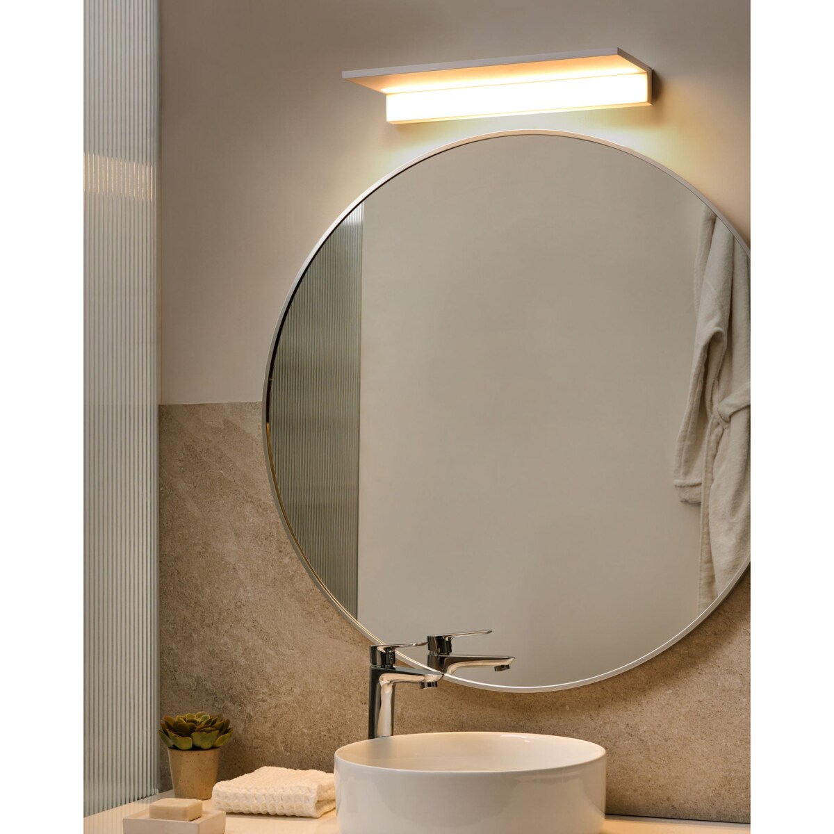 Lampa ścienna FERREIRA Metal Biały