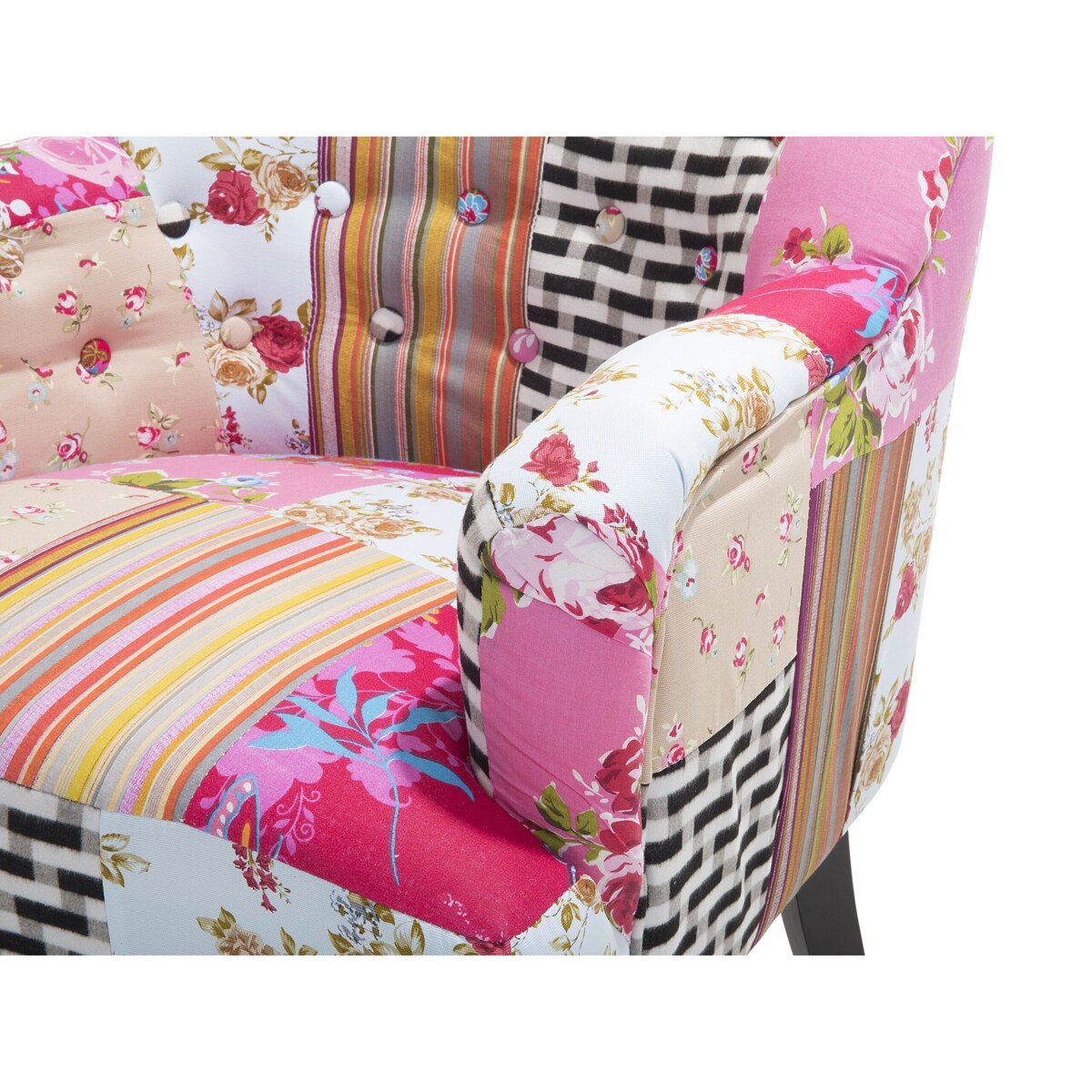 Fotel patchwork wielokolorowy MANDAL