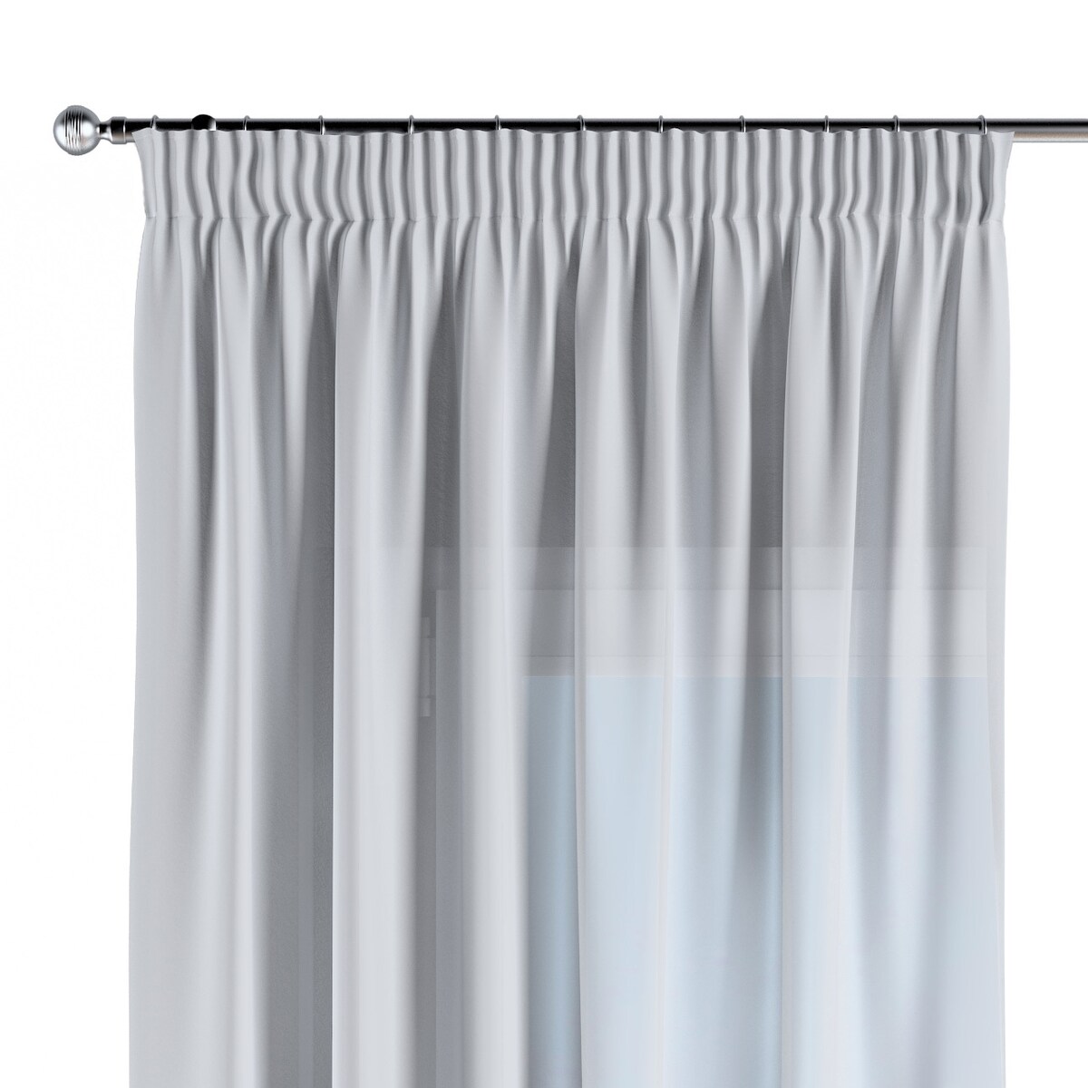 Zasłona na taśmie marszczącej 1 szt. 130x245 prześwitujący, złamana biel