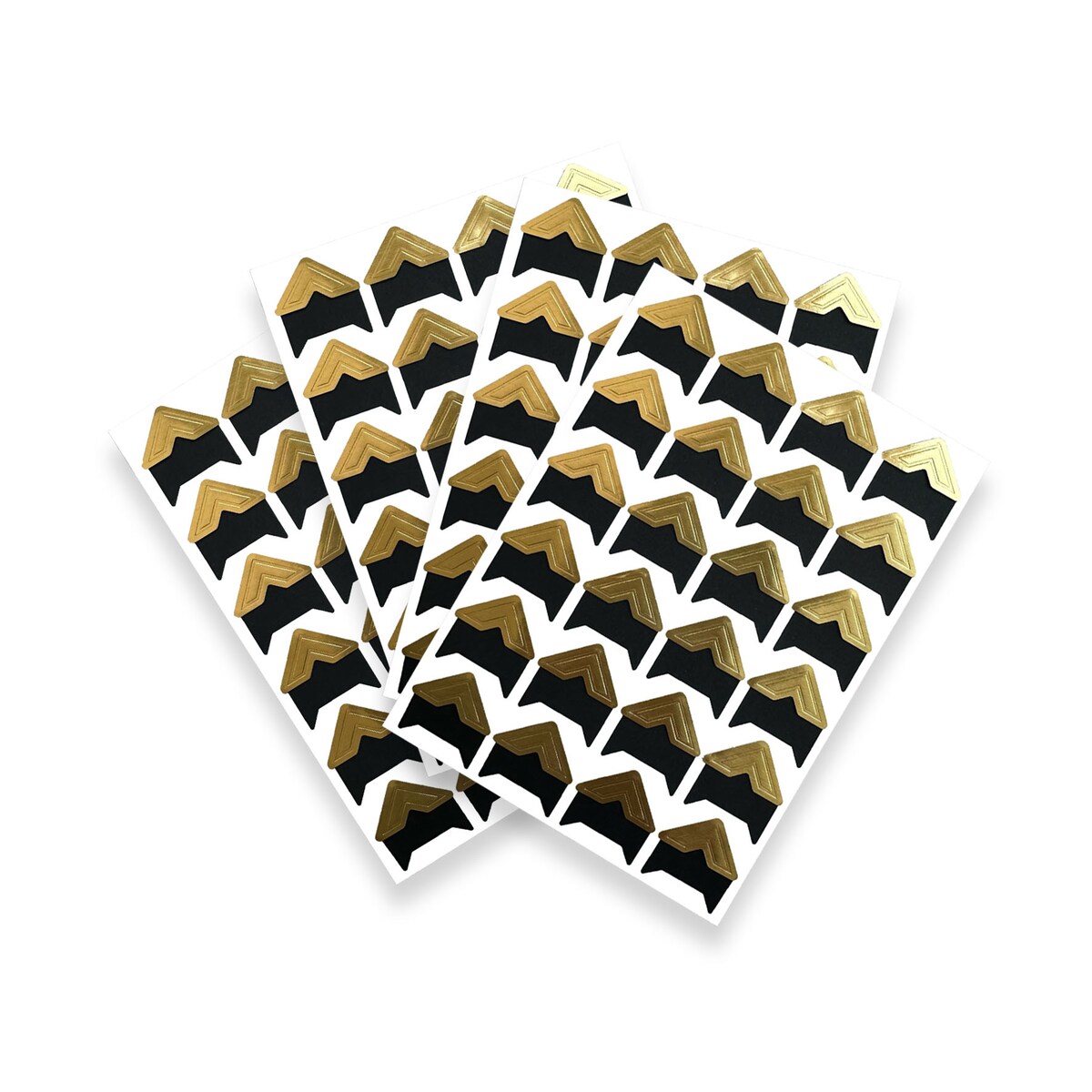 Czarno-Złote narożniki do zdjęć 96 szt. – papierowe, samoprzylepne!