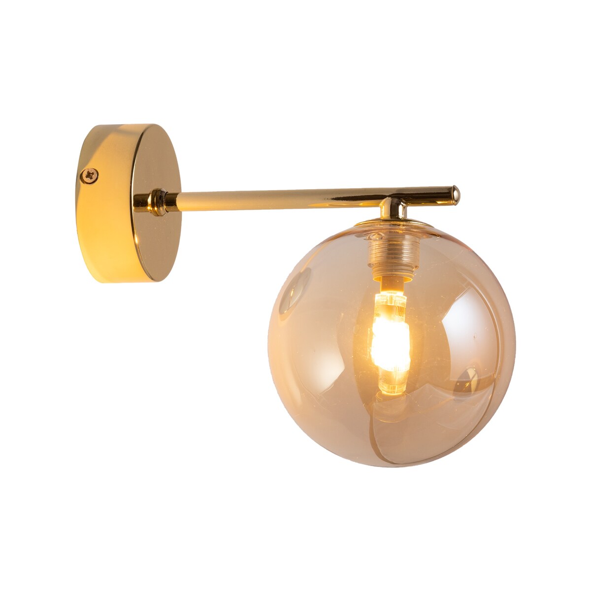 Kinkiet ESTERA GOLD 4778 TK Lighting złoty z białym kloszem G9 6W do salonu sypialni korytarza