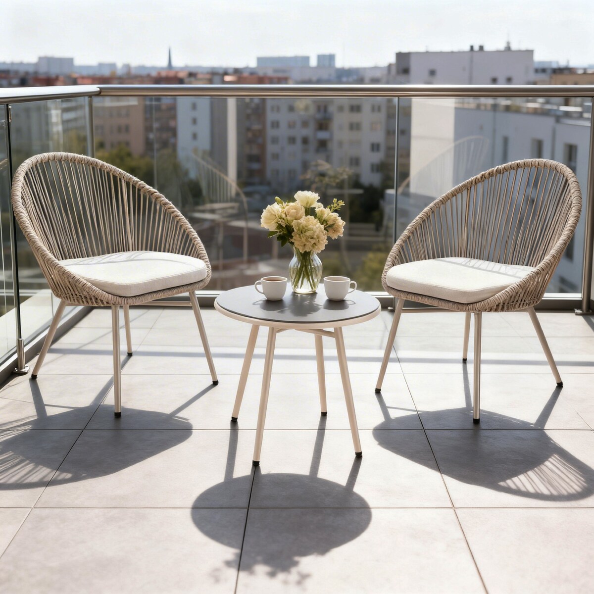 Zestaw mebli ogrodowych JUMI stół krzesła na balkon taras 1 szt.