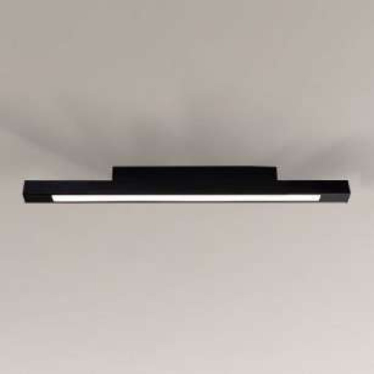 Natynkowa LAMPA sufitowa OTARU 8082 Shilo łazienkowa OPRAWA prostokątna listwa LED 19,2W 3000K IP44 czarna