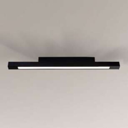 Natynkowa LAMPA sufitowa OTARU 8082 Shilo łazienkowa OPRAWA prostokątna listwa LED 19,2W 3000K IP44 czarna