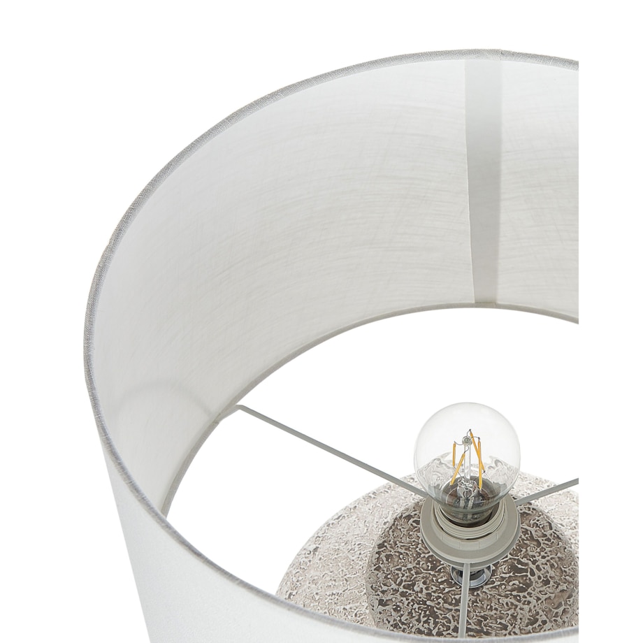 Lampa stołowa ceramiczna kremowa CAINE