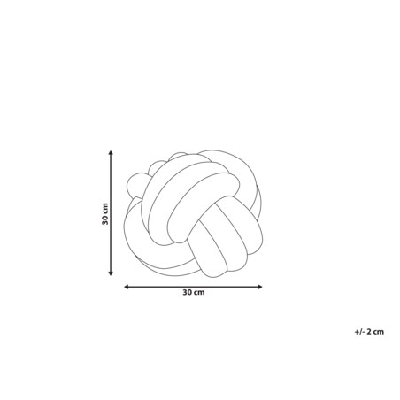 Poduszka dekoracyjna supeł welurowa 30 x 30 cm czarna MALNI