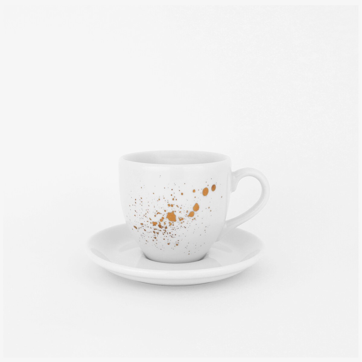 Filiżanka 100 ml espresso ze spodkiem - Nakrapiana złotem