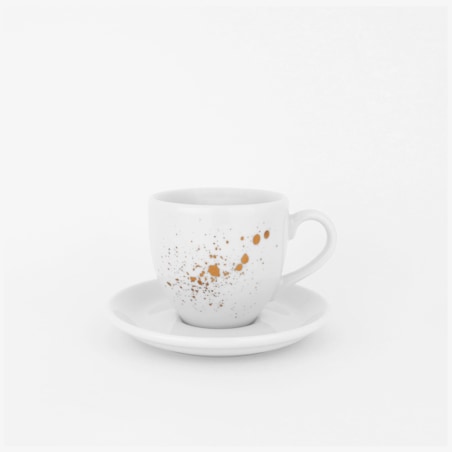 Filiżanka 100 ml espresso ze spodkiem - Nakrapiana złotem