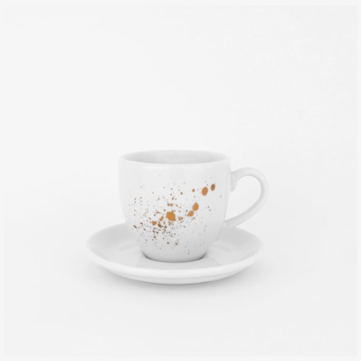 Filiżanka 100 ml espresso ze spodkiem - Nakrapiana złotem