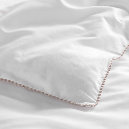 Komplet pościeli bawełnianej z pomponikami 240x220 cm