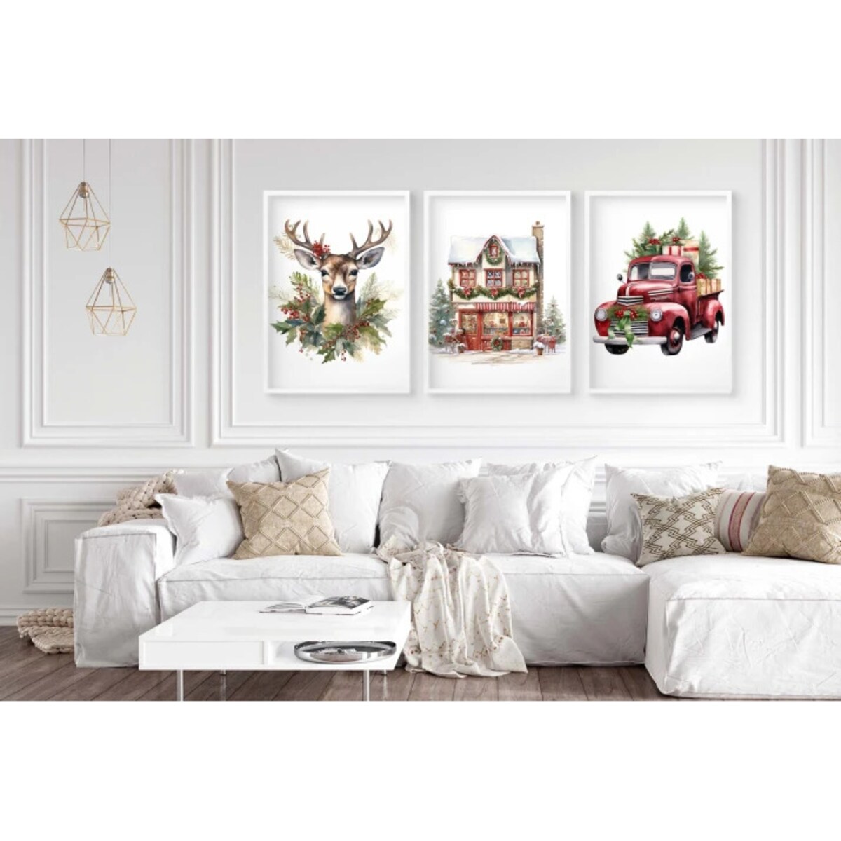 Zimowe Obrazy Plakaty świąteczne na Boże Narodzenie Święta na ścianę