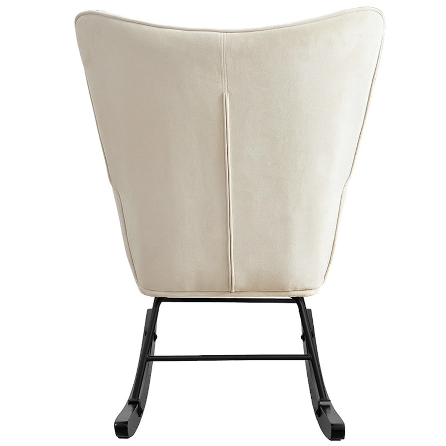 Fotel bujany tapicerowany welur wygodny wypoczynkowy uszak salon beżowy