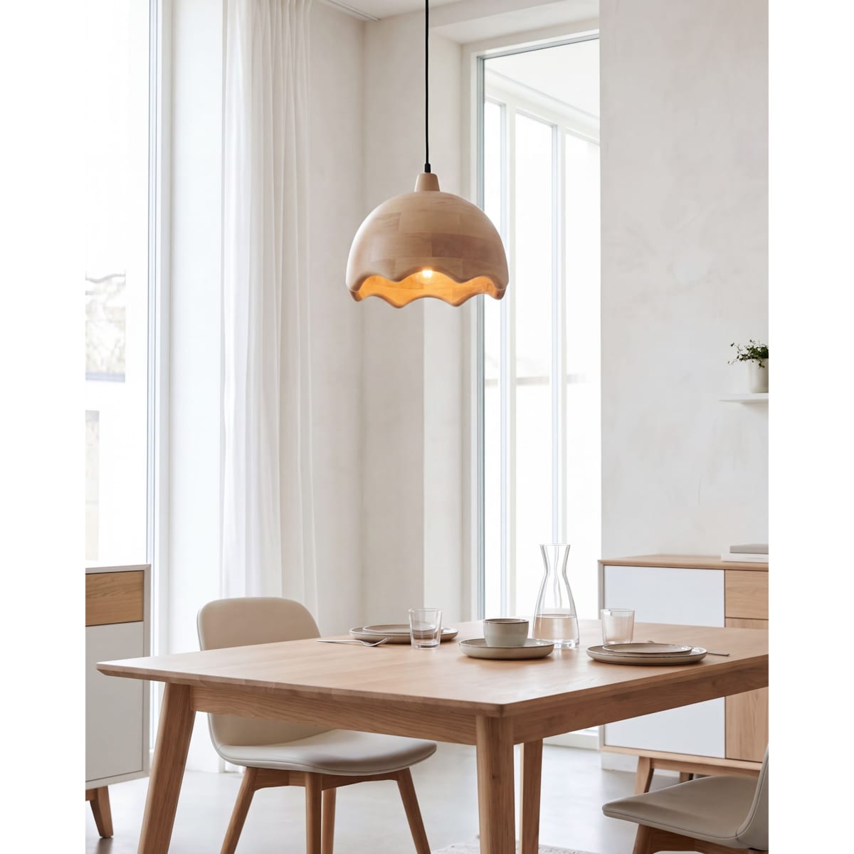 Lampa wisząca GOMATI Drewno mango Jasnobrązowy