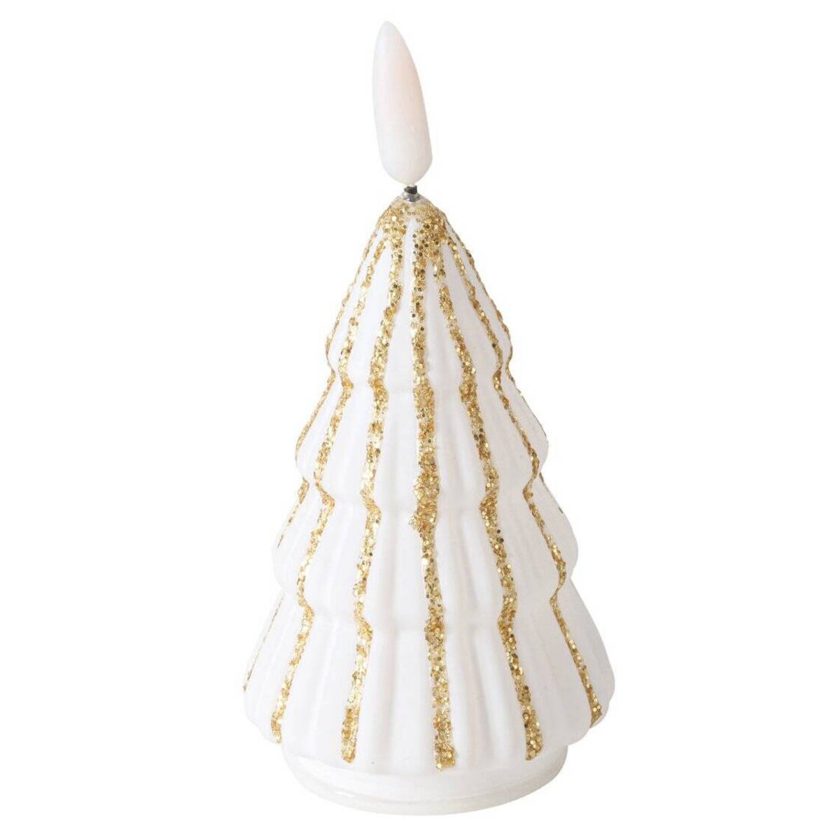 Świeca w kształcie choinki ze sztucznym płomieniem TORIS, 12 cm