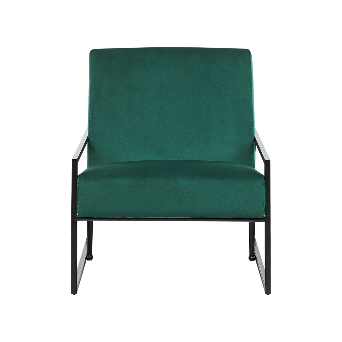 Fotel welurowy zielony DELARY