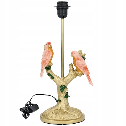 LAMPA STOŁOWA BIURKOWA NOCNA PAPUGA PTAKI 44cm E27 DO SALONU DOMU GLAMOUR