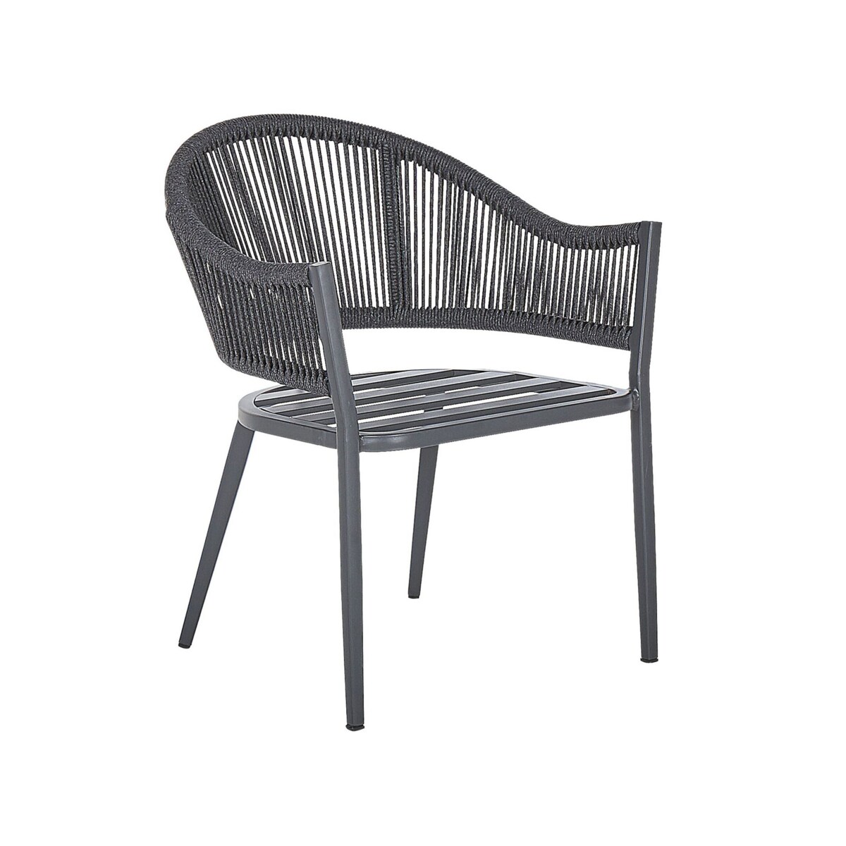 Zestaw ogrodowy dla 4 osób MILETO z poduszkami Metal Szary