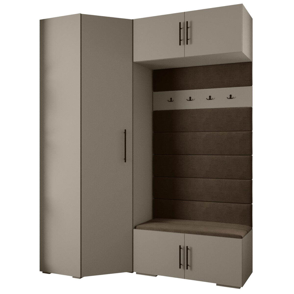 Garderoba do przedpokoju INOVA 3 Z21 kaszmir+czarny+manila04