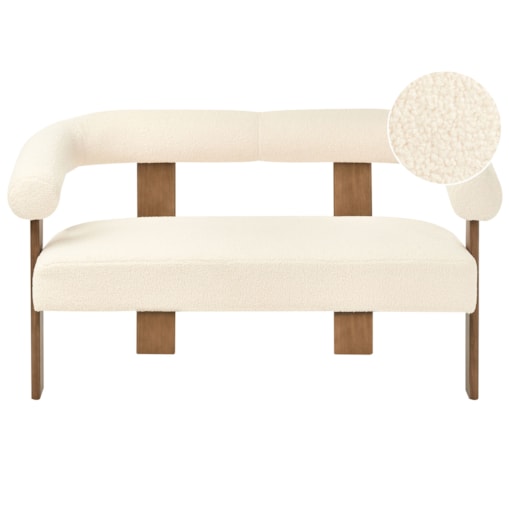 Sofa ILBRO Boucle Złamana biel dla 2 osób