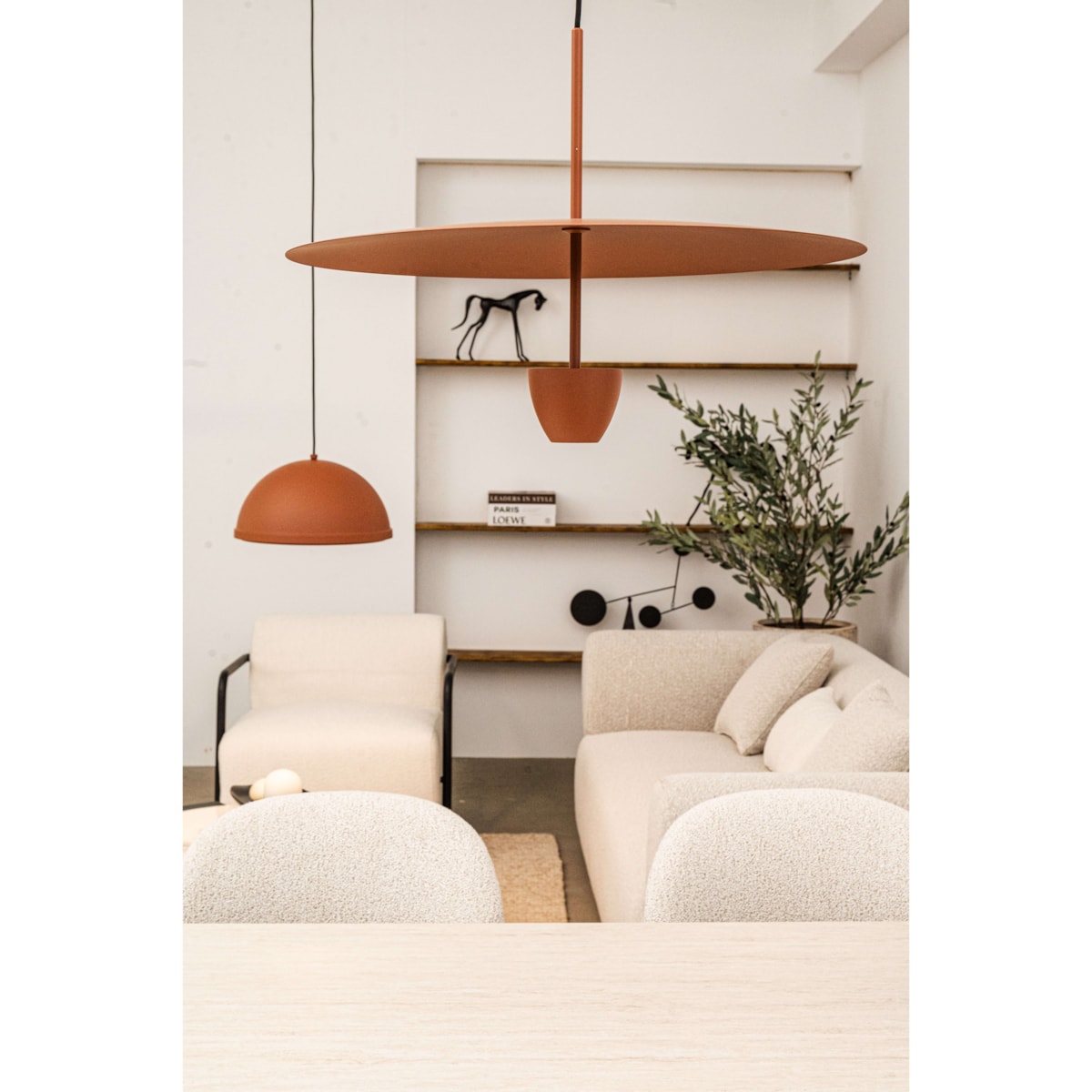 Lampa wisząca aluminiowa Zorania ceglasty brąz Monnarita