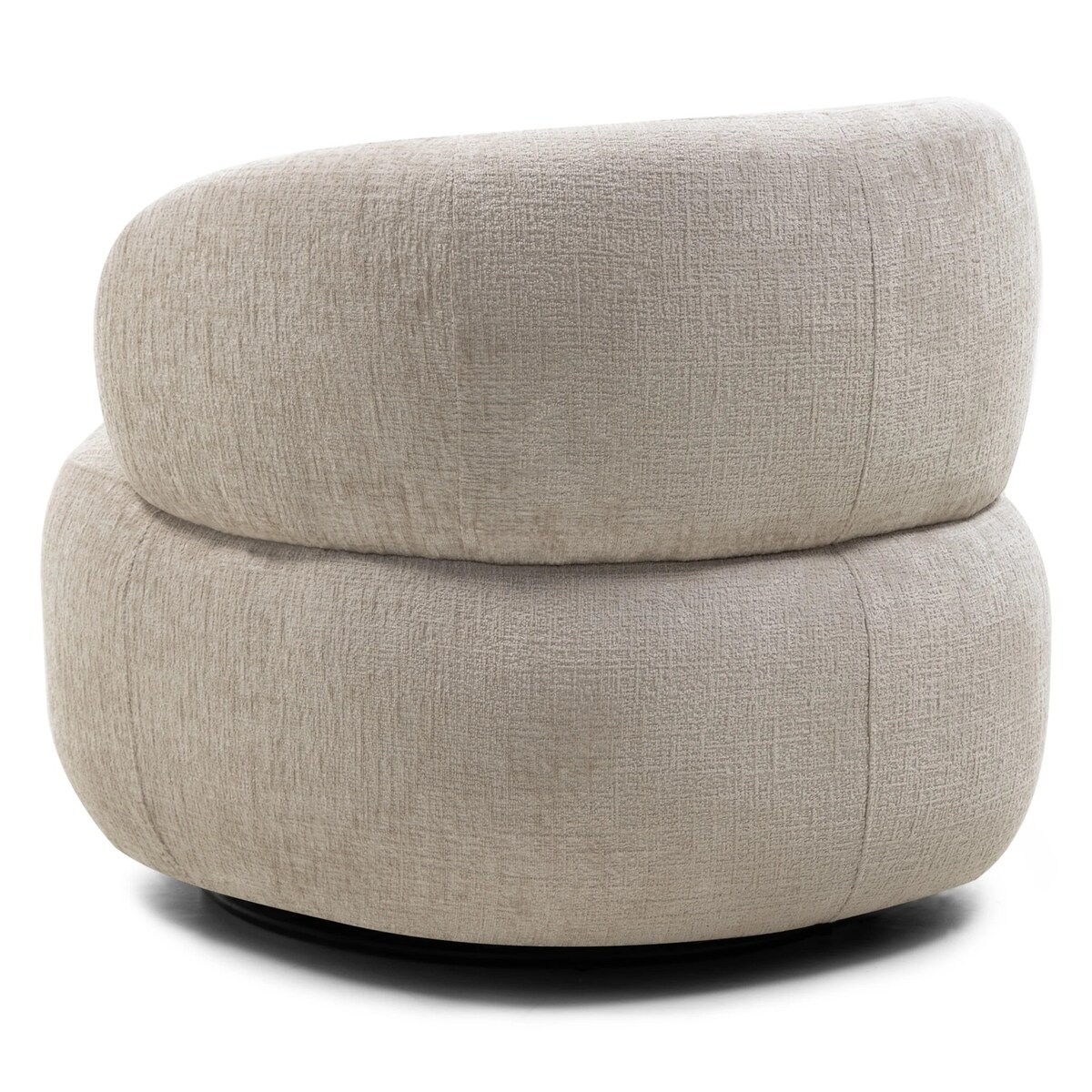 Fotel obrotowy 75x82x85 cm BAMBEL jasnobeżowy