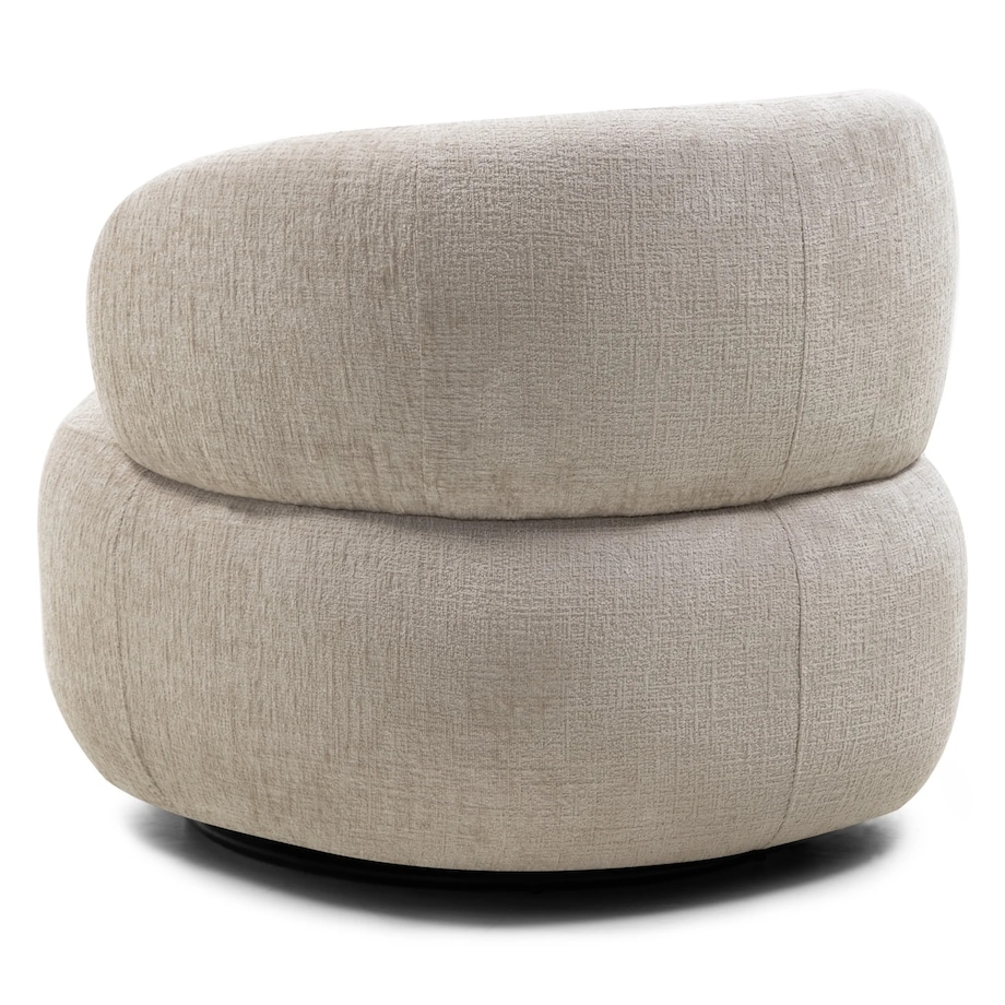 Fotel obrotowy 75x82x85 cm BAMBEL jasnobeżowy