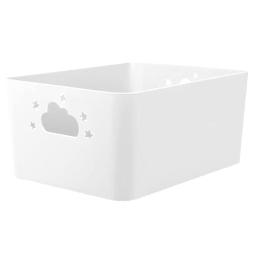 Koszyk do przechowywania NEBULA z uchwytami w kształcie chmurki i gwiazdki, wys. 11 cm