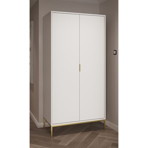 Szafa Austin biała & złota