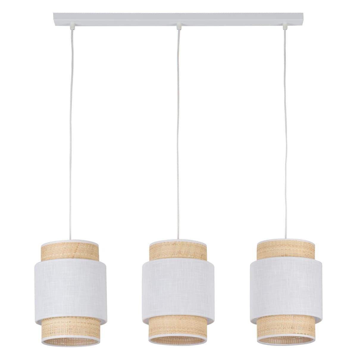 Wisząca lampa potrójna nad stół Boho 5654 TK Lighting ekologiczna biała