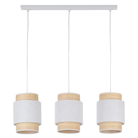 Wisząca lampa potrójna nad stół Boho 5654 TK Lighting ekologiczna biała