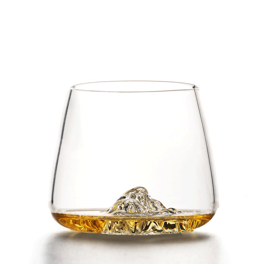 Zestaw 2 szklanek do whisky - Topographic - Mont Blanc & Everest