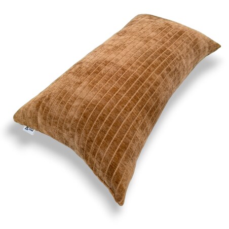 Ruda poduszka dekoracyjna w prążki 30x50 Lines