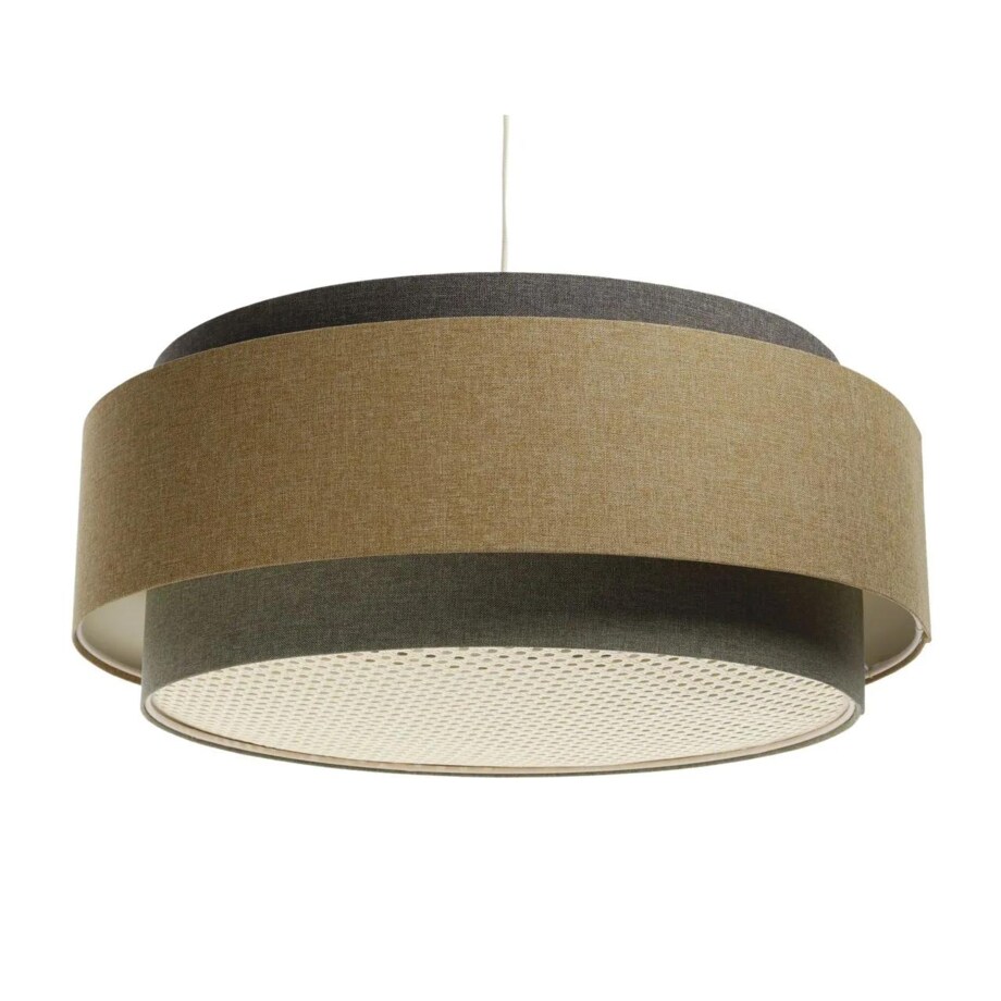 Lampa wisząca ERUTAN DUDU RATTAN szara/beżowa