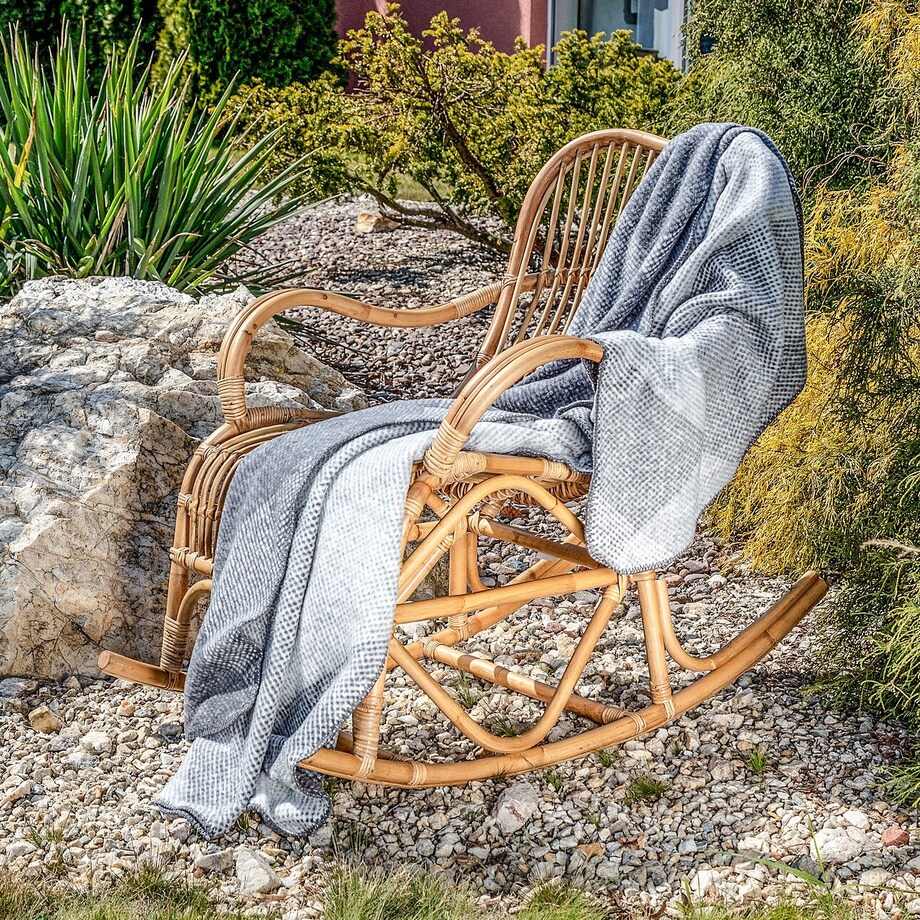 Fotel bujany rattanowy Leon naturalny, 68 x 105 x 86