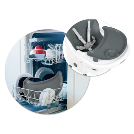 Krzesełko do karmienia dla dzieci Ricokids Mani szare 3w1 regulowane fotelik tacka