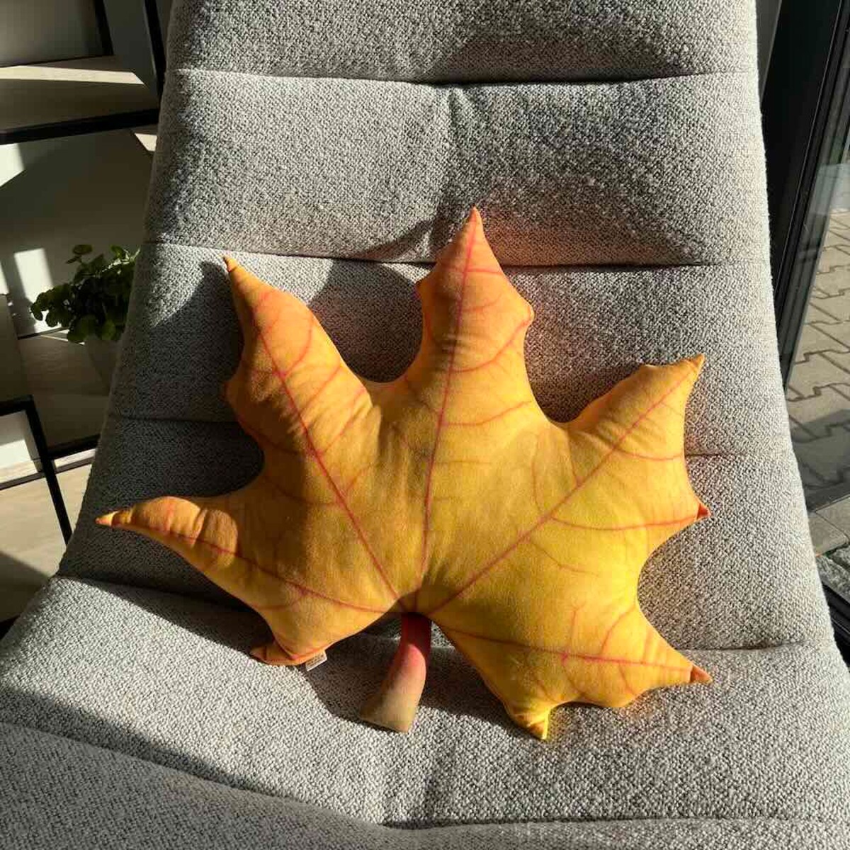 Poduszka jesienna Liść Klonu żółty