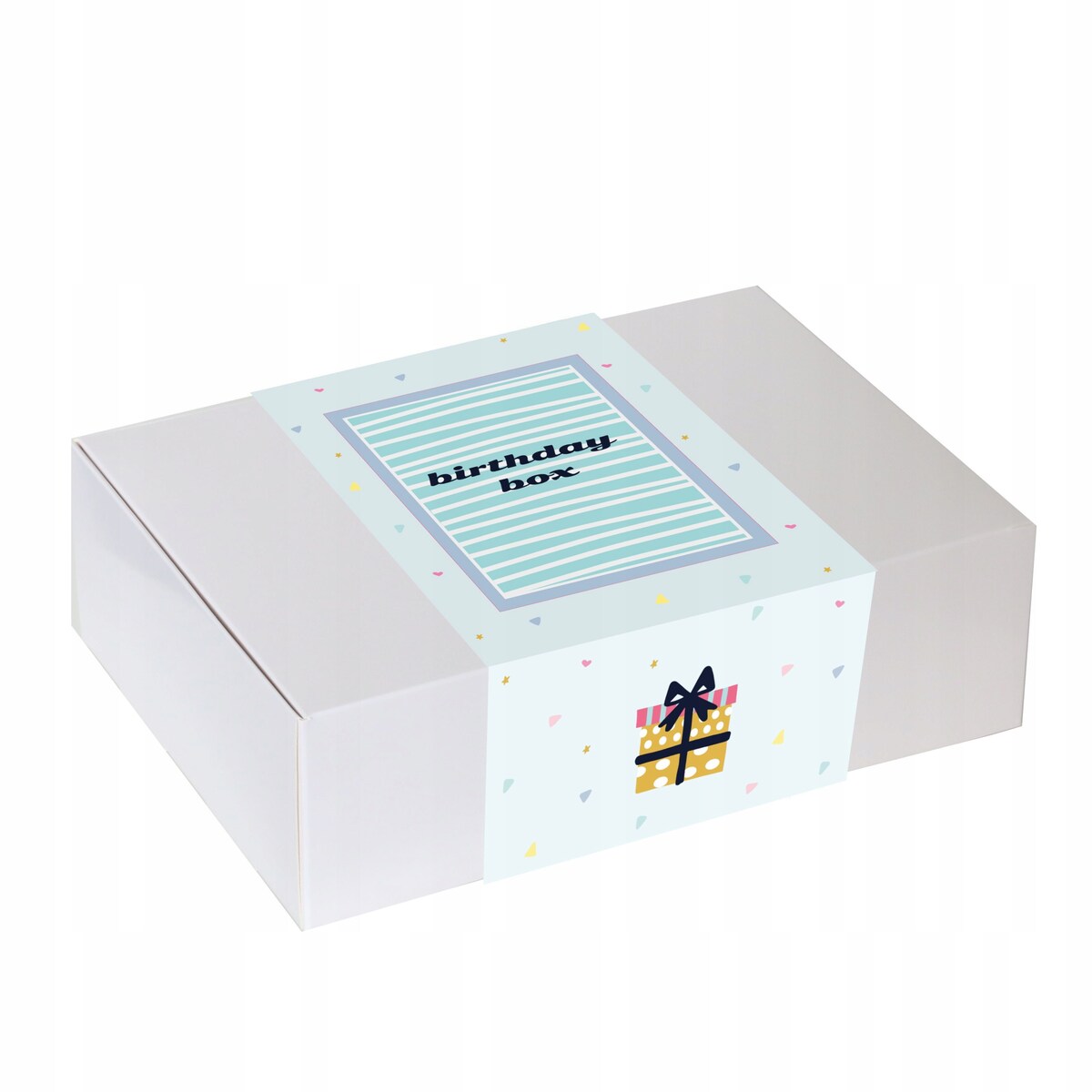 BOX z kawą herbatą zaparzaczem i kubkiem na urodziny 33,5x23x10cm B. DUŻY!