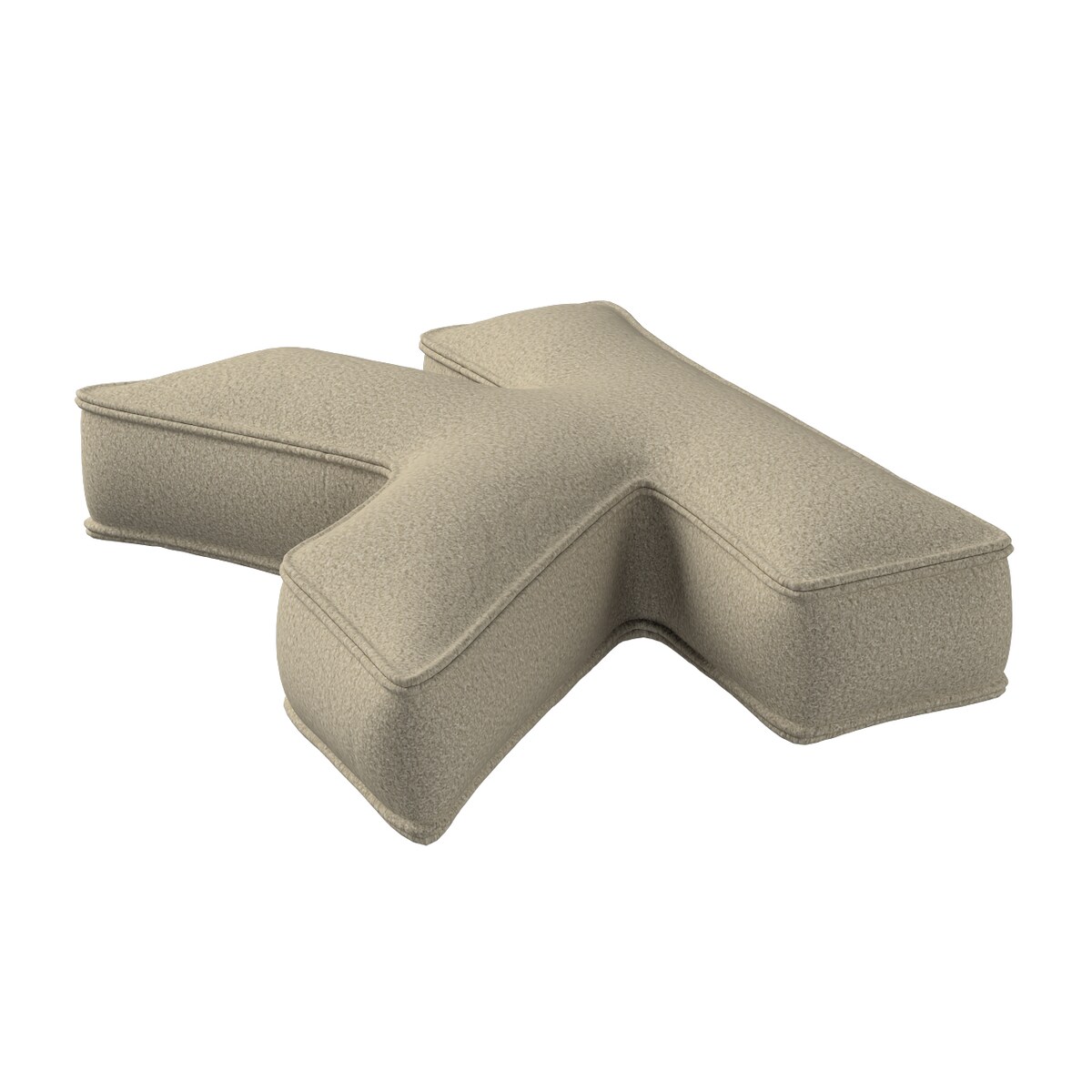 Poduszka literka K, jasny beż, 35x40cm, Boucle