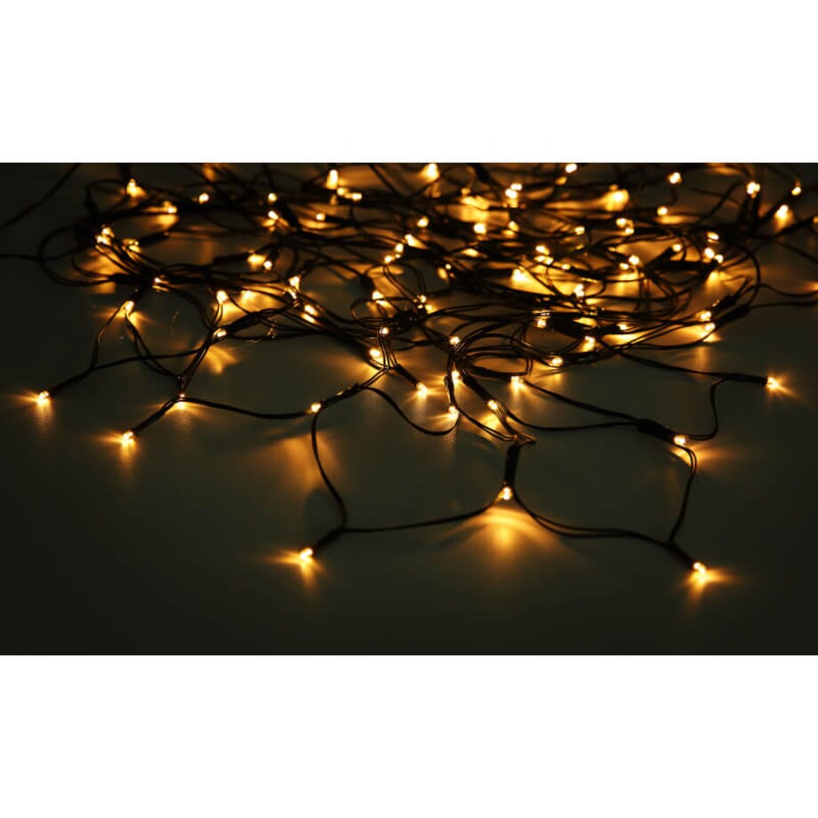 Łańcuch świetlny LED 36890 Globo 6W 3000K siatka IP44 z włącznikiem czarny