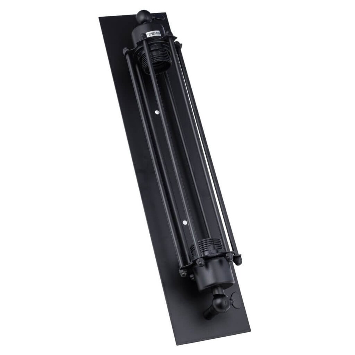 Industrialna LAMPA ścienna RETRO KR-E27 metalowa OPRAWA kinkiet retro czarny, Abigali