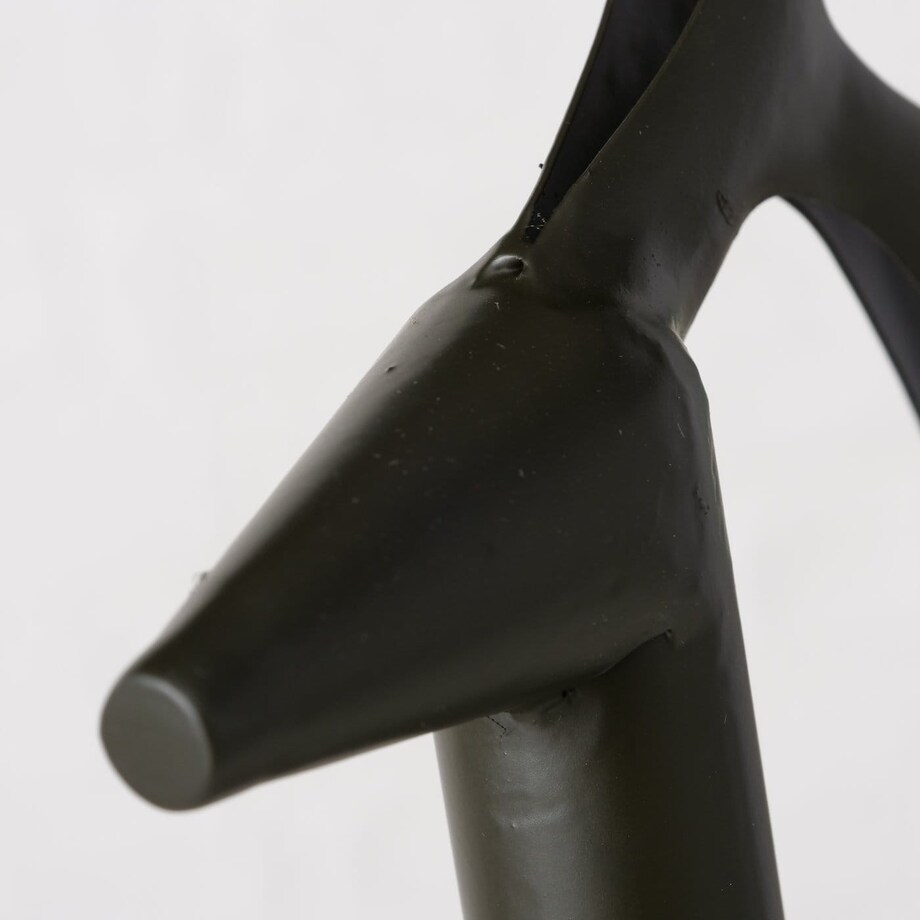 FIGURKA RENIFER 55cm świąteczna metalowa czarna matowa jeleń dekoracyjna