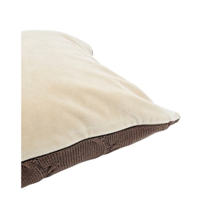 Poszewka dzianinowa na poduszkę Bawełna+Kaszmir 45x45 cm ROMA CHOCOLATE