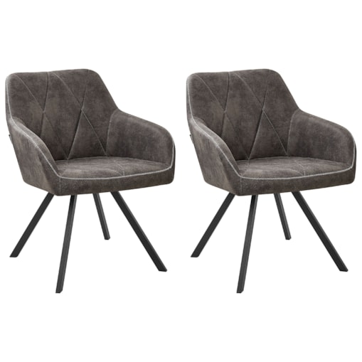 Zestaw 2 krzeseł szary MONEE