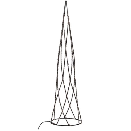 Zestaw 2 dekoracji świątecznych LED NEIDEN Choinka 52/38 cm Srebrny