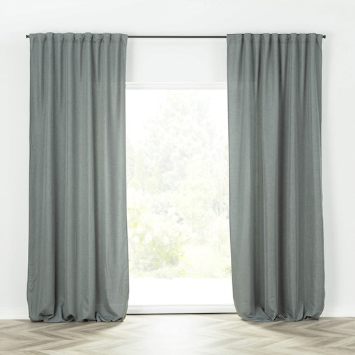 Zasłona BASIC na taśmie marszczącej 140x300cm szary denim 1 szt. 140x300 szary